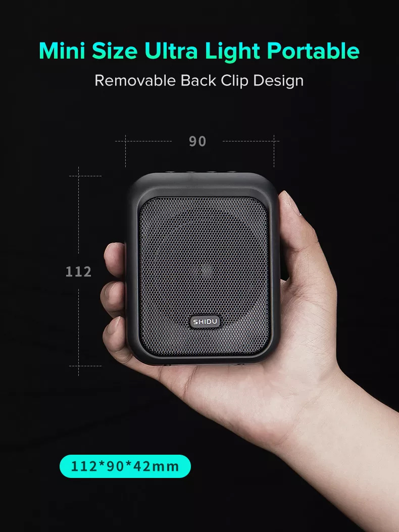 Bundle SHIDU S40 Portable Waistband Voice Amplifier 10W with Hands-Free ...