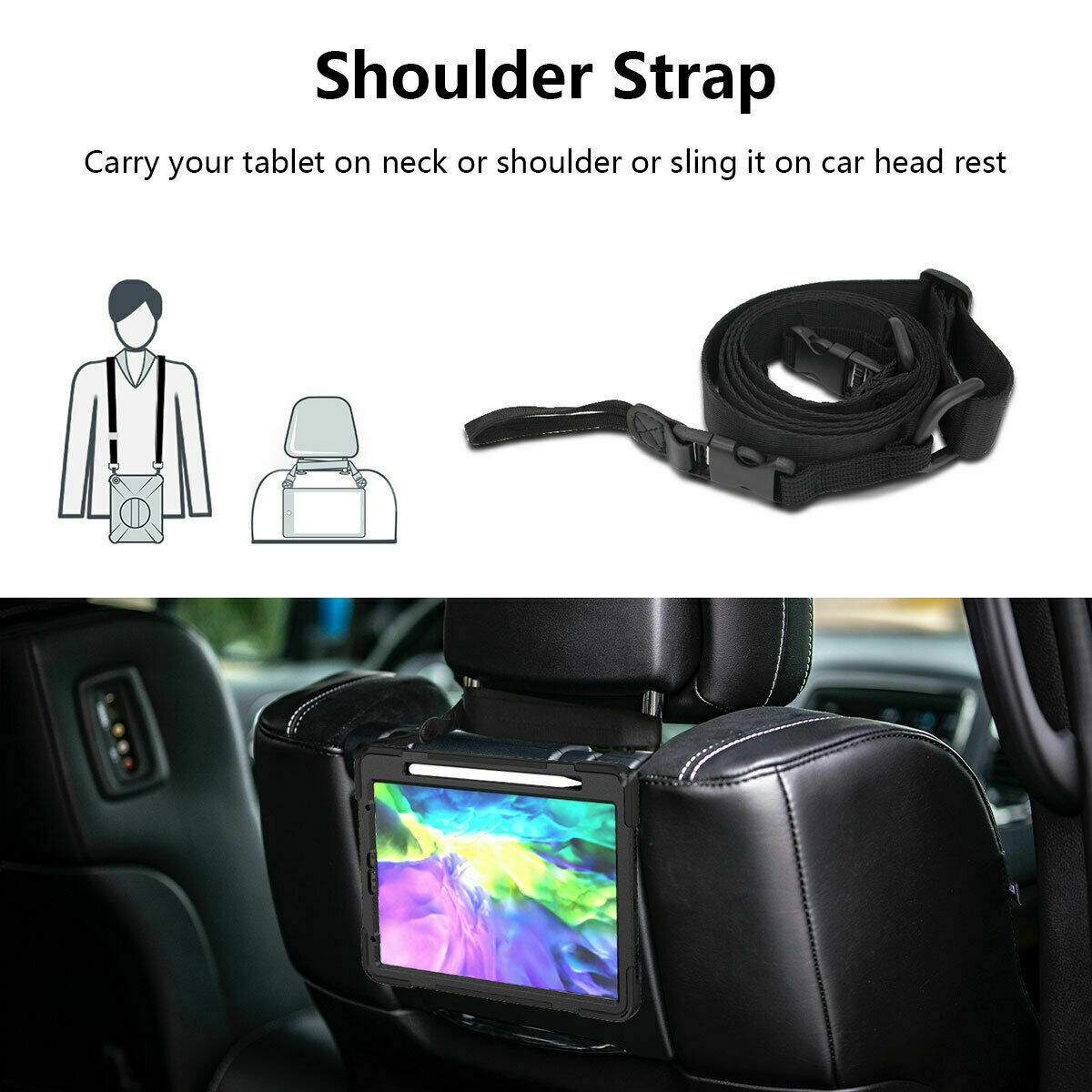 Armour Silicon Case with Kick Stand Body Sling Hand Grip Strap Pencil Holder 07