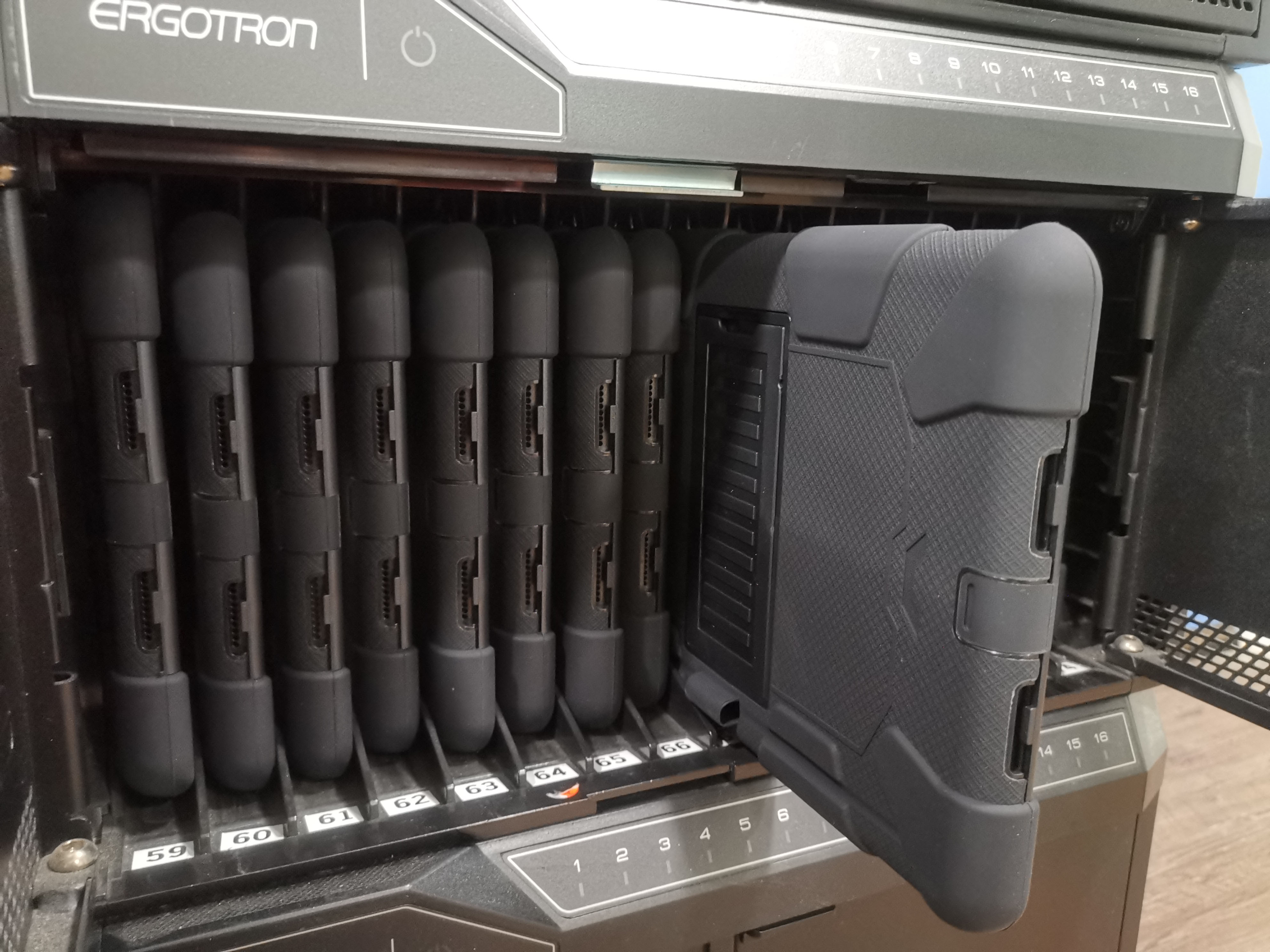 Armour Silicon Case with Built in Kickstand in Ergotron Cart 02a