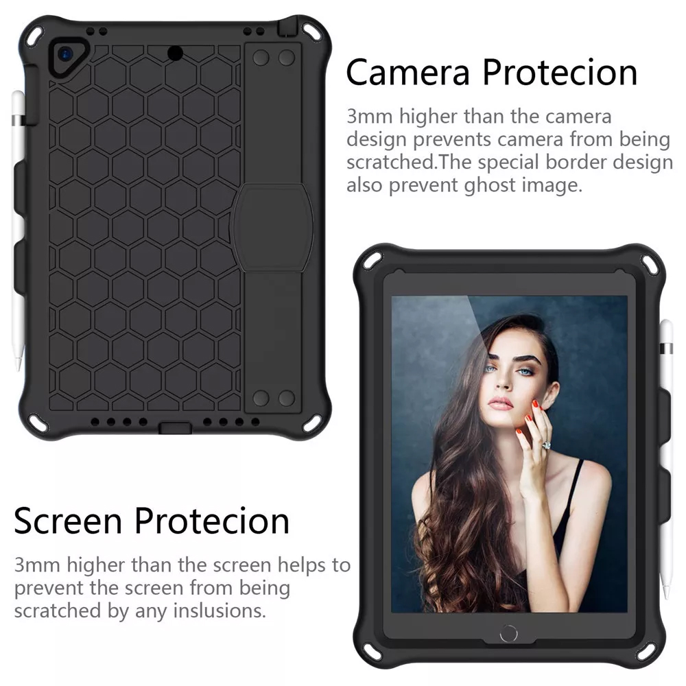 Shockproof Rugged Armour Silicon Case with Pencil Holder Body Sling and Hand Grip Holder 03