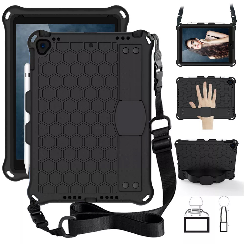 Shockproof Rugged Armour Silicon Case with Pencil Holder Body Sling and Hand Grip Holder 11