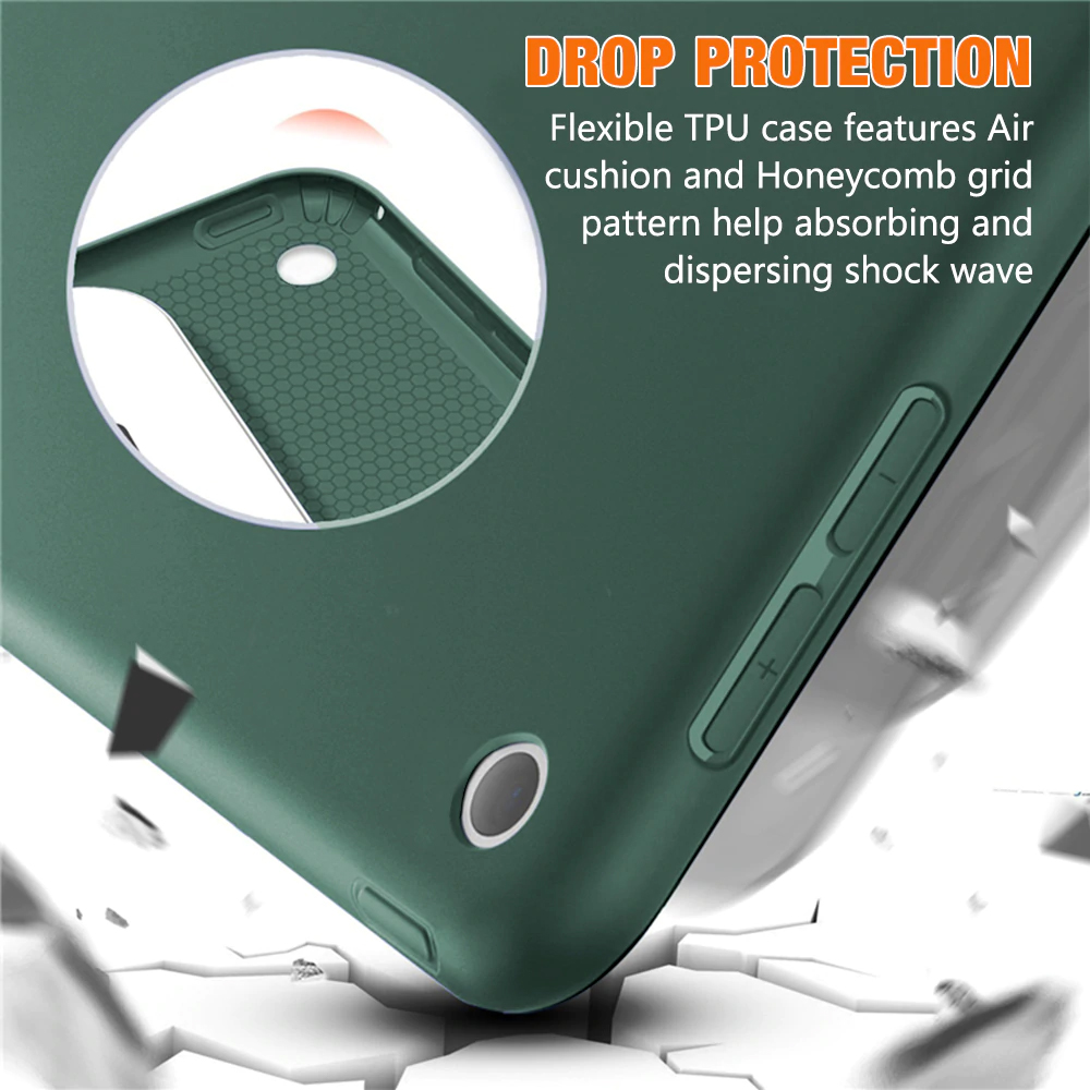 Tri Fold PU Leather Case with Soft TPU Case 10