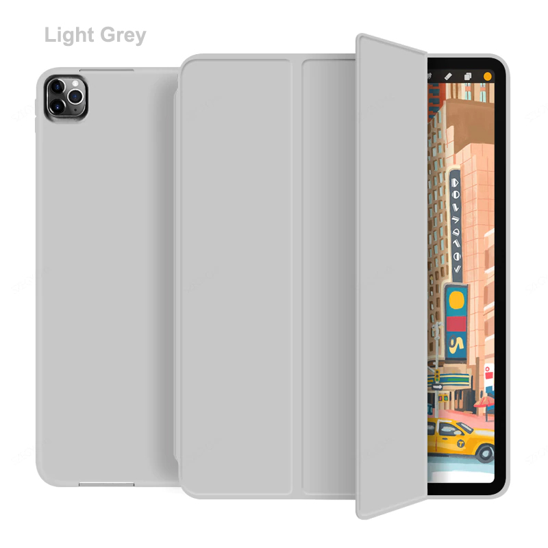 Tri Fold PU Leather Case with Soft TPU Case 21