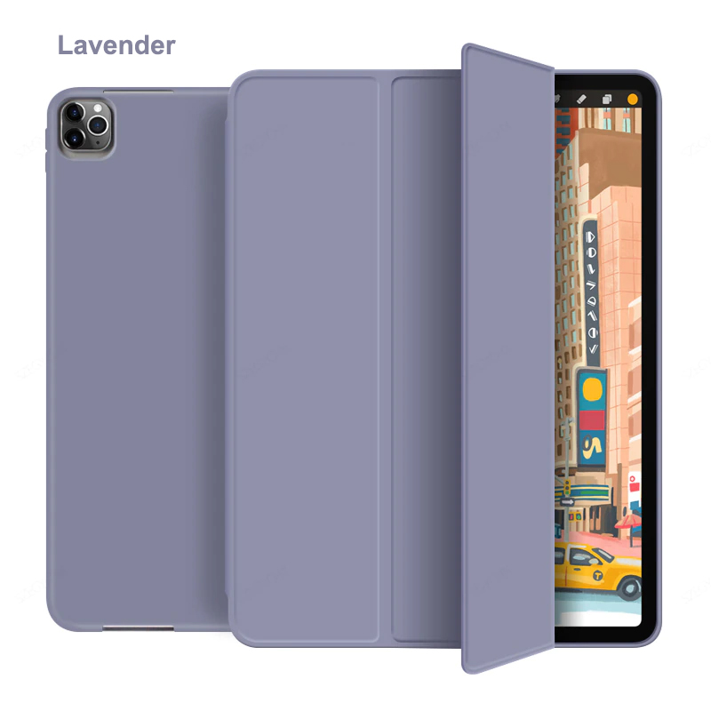 Tri Fold PU Leather Case with Soft TPU Case 22