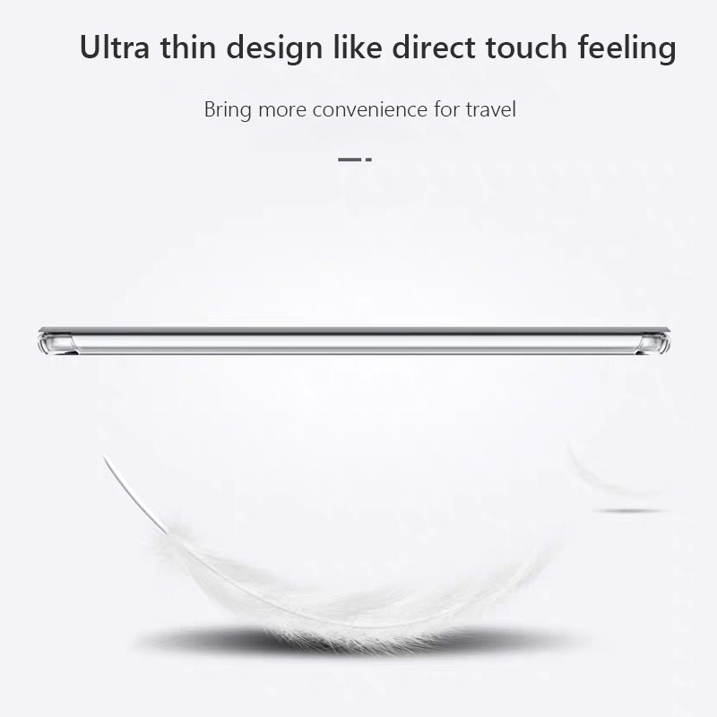 Tri Fold PU Leather Flip Cover with Soft TPU Translucent Clear Case 04